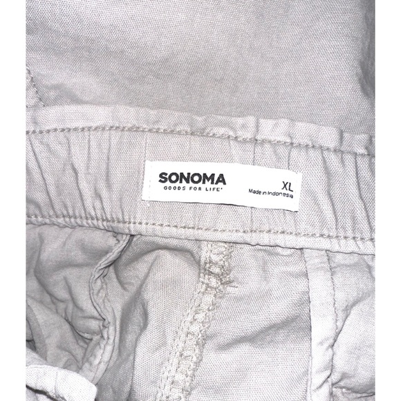 Sonoma Goods For Life Light Beige Paperbag Waist Capri Pants - Picture 3 of 4